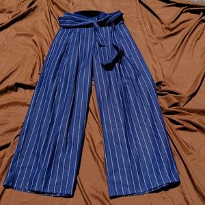 Brand New Gracia Blue and White Stripe Pants